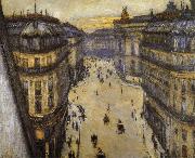 Gustave Caillebotte Look down from sixth floor painting